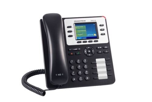 Grandstream VoIP Six Desk Phones One Conference Phone Original Boxes Low Hours