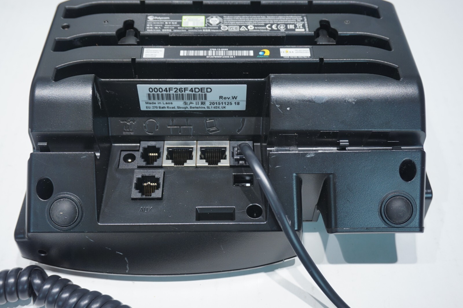 8 POLYCOM VVX-310 12-LINE COLOR VOIP GIGABIT PoE DESKTOP BUSINESS TELEPHONES