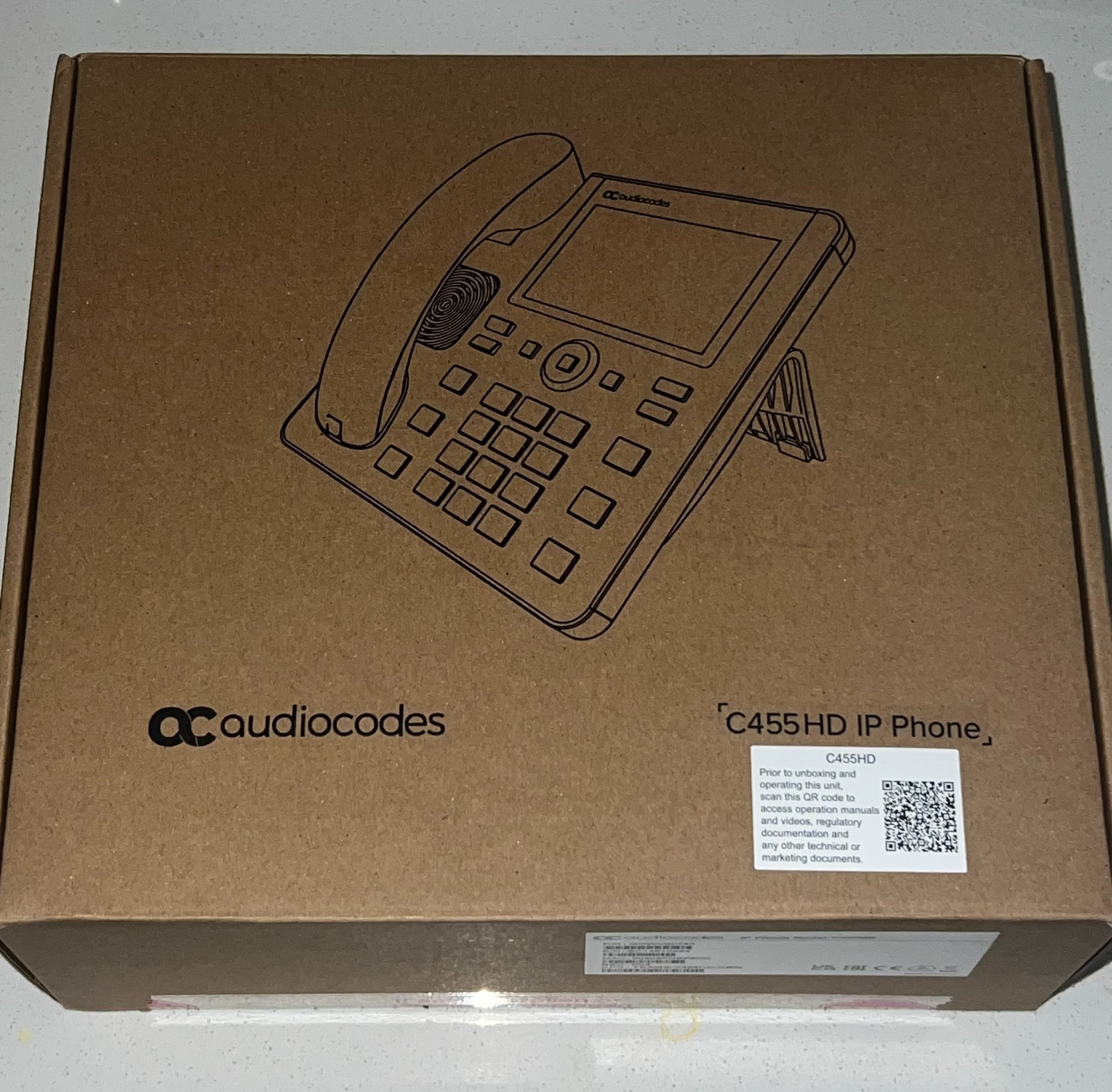 AudioCodes C455HD HD IP Phone Black GGVW00743 NEW IN BOX