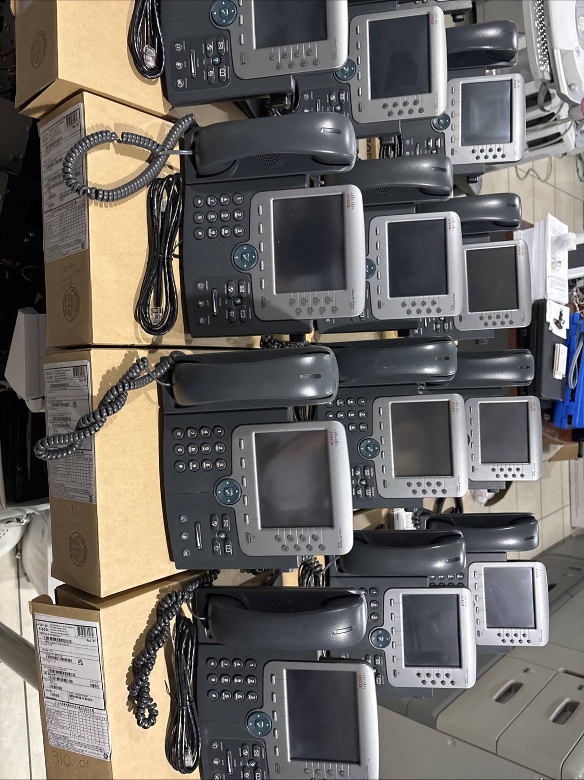 Lot of 17 CISCO CP-7975G VOIP IP Phone PoE w/ box