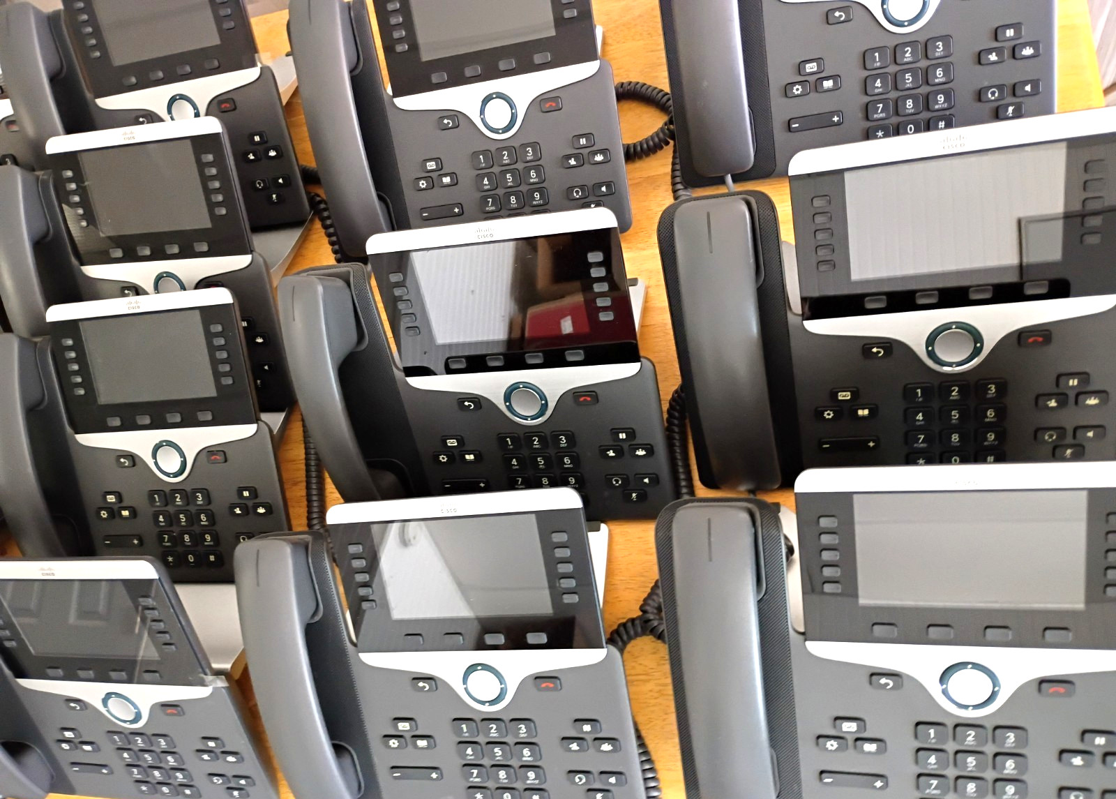 LOT OF 14 WORKING Cisco 8841 CP-8841 IP Phone Charcoal GREAT CONDITION