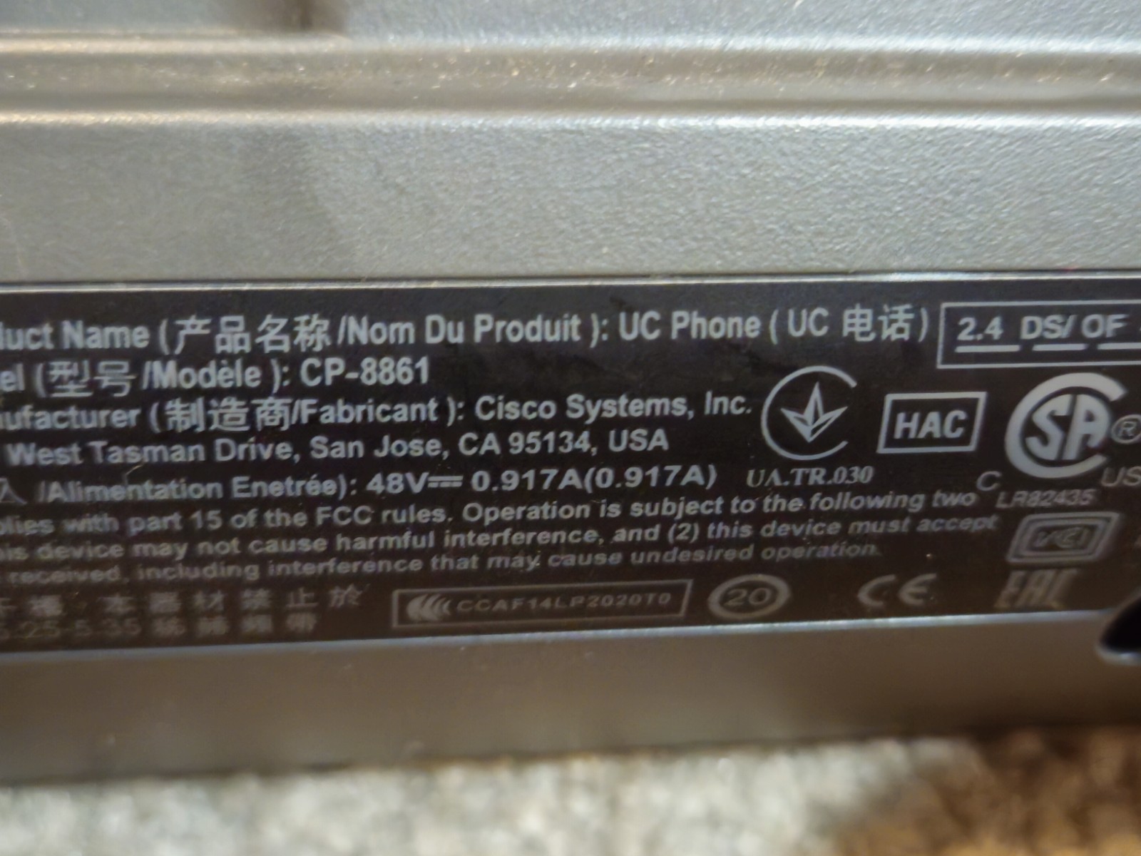 Cisco Systems IP Phone CP-8861 – Gigabit VoIP Telephone Base Only