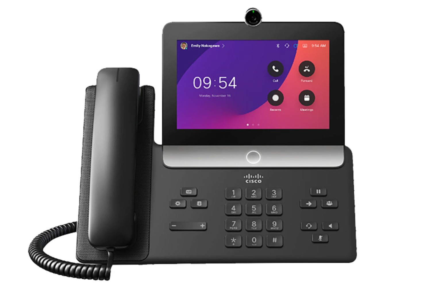 Cisco 8875 HD Video Phone with Bluetooth and Touch Screen Interface, New,