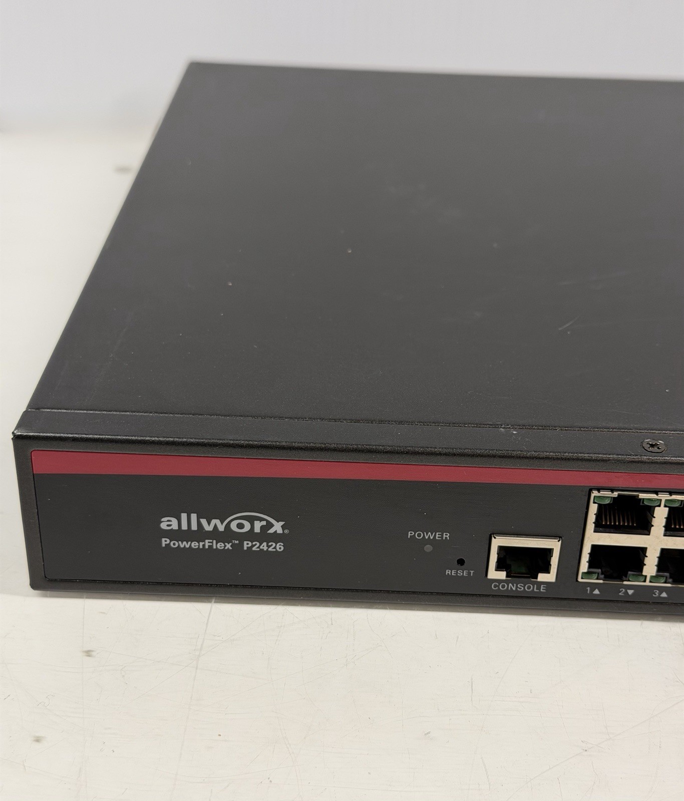 Allworx PowerFlex P2426 20-Port PoE Gigabit Switch Rack mounts