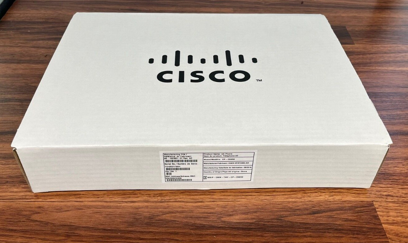 NEW Cisco Collaboration Experience LCD Video Phone CP-DX650-K9 — 60 Available
