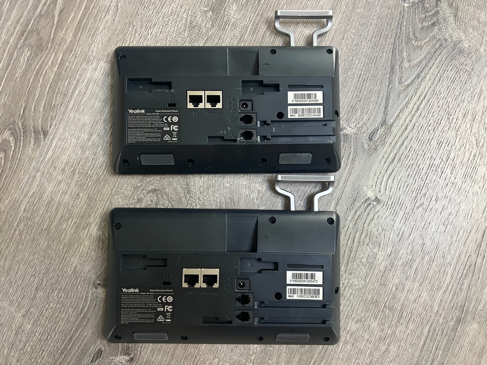 Lot of 2 Yealink Smart Business Phone SIP-T55A No Handset
