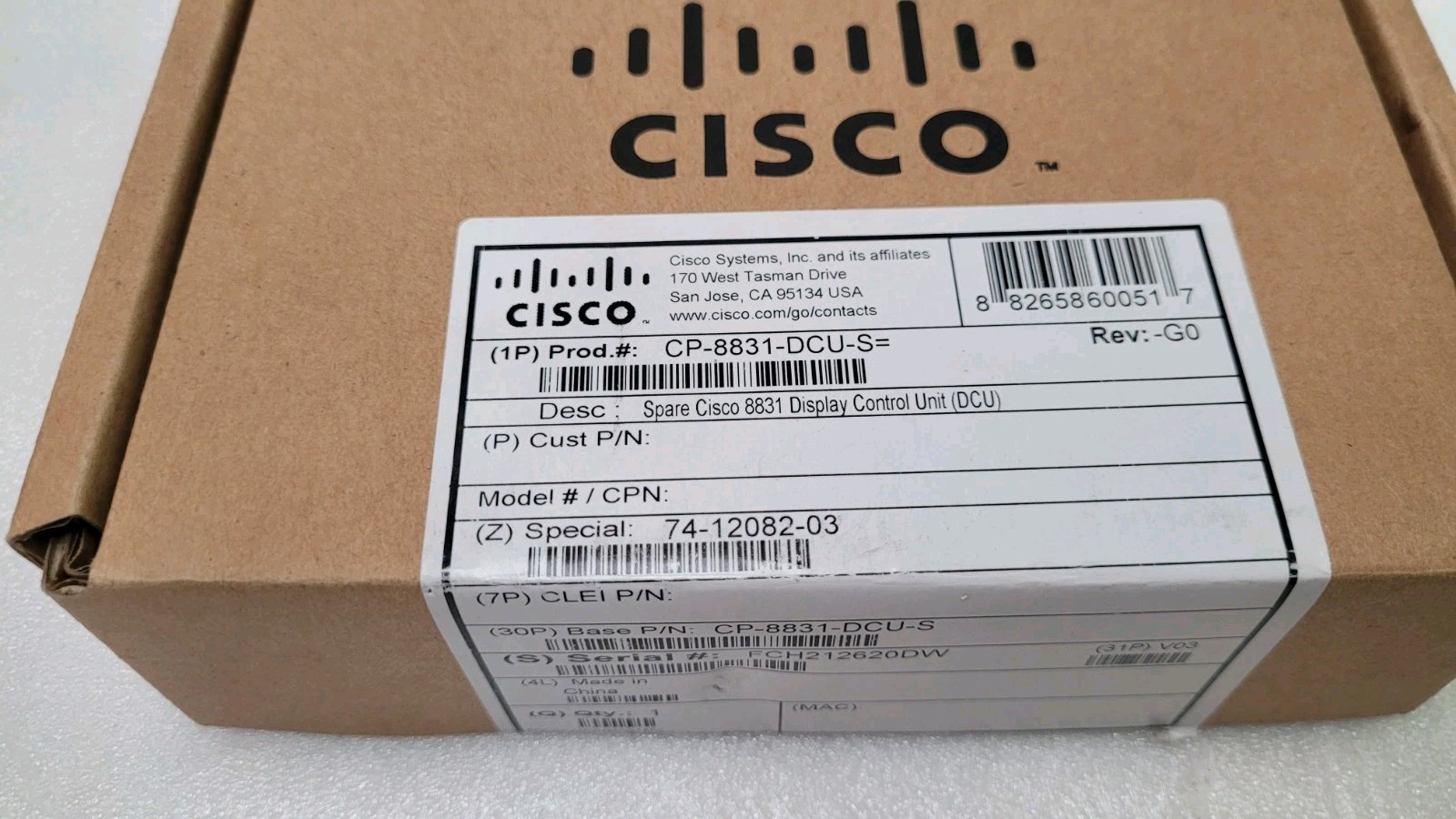 Cisco CP-8831-DCU-S Display Keypad USB Control Unit VOIP IP Conference Phone