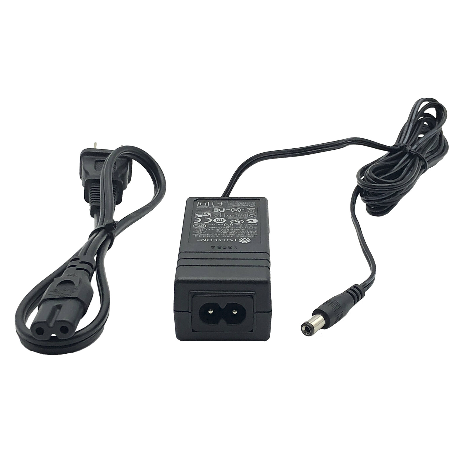 LOT OF 100 Original Polycom IP Phone AC Power Supply Adapter 24V 0.5A & Cords