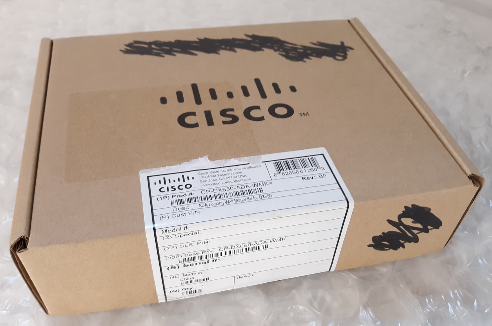 Cisco CP-DX650-ADA-WMK Locking Wall Mount Kit for DX650 NEW *SEALED*