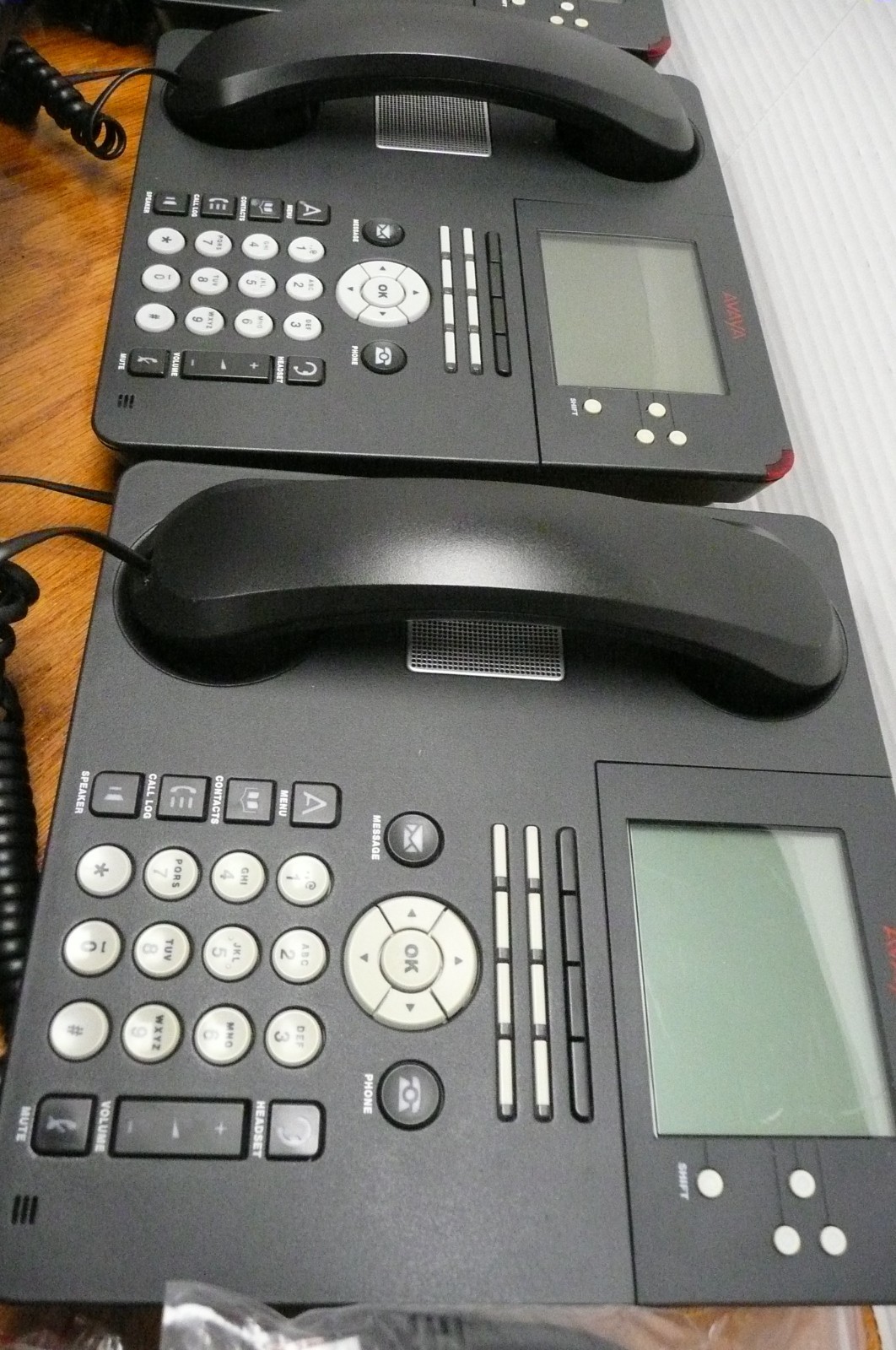 Lot of 6 AVAYA 9650 Office IP Phones – TESTED w/ Handsets & Stands