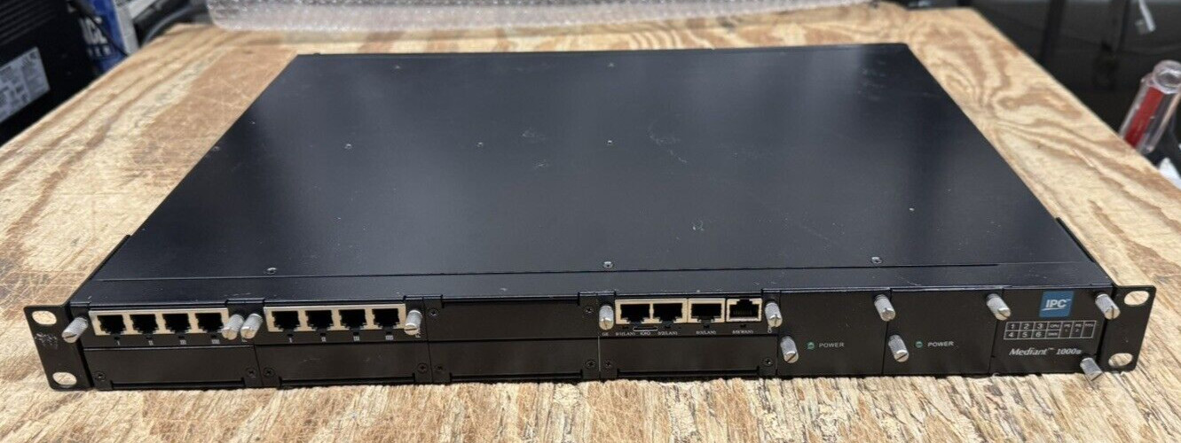 GTPM00703, M1KB-2SPAN-2PS-IPC, IPC Systems Mediant 1000B VOIP Media Gateway