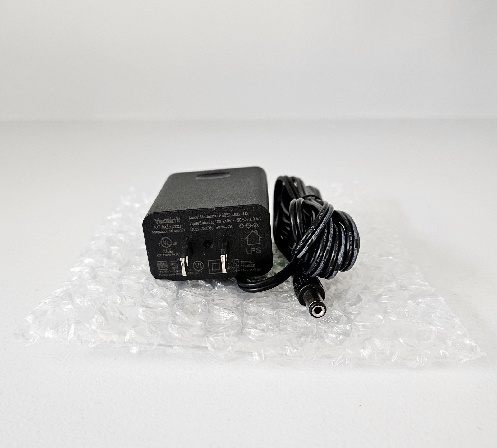 Yealink VoIP Phone Power Bundle 5V 2A Power Adapter YLPS052000B1-US + Data Cable