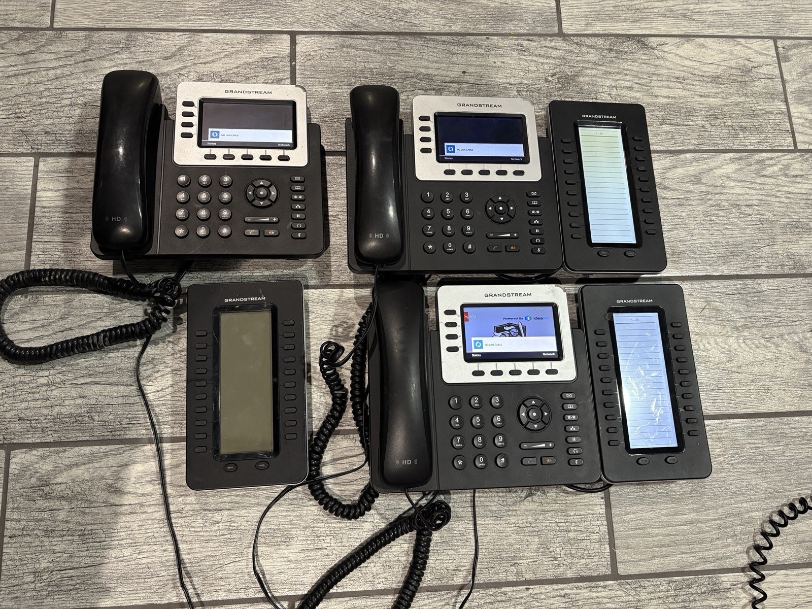 LOT 3 – Grandstream GXP2140 Phones W/ GXP2200EXT Expansion Modules