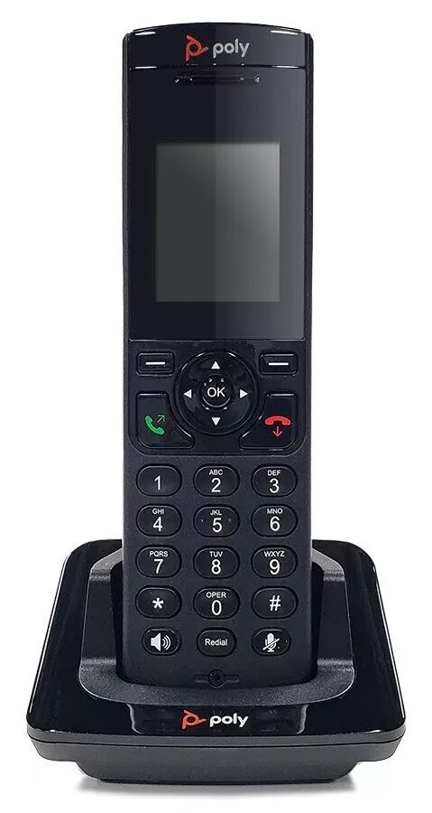 Poly VVX D230 Wireless Handset DECT, support up to 8 lines Comes w/charging crad