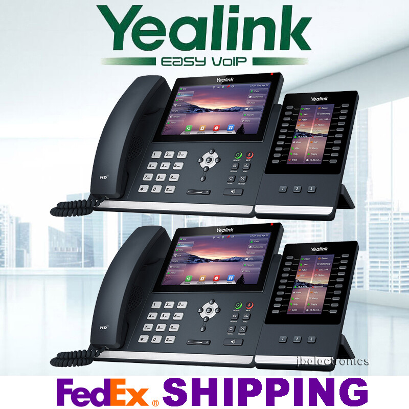 YEALINK SIP-T48U GIGABIT VOIP IP SIP 16 LINE PHONE-2 PHONES-2 EXPANSION MODULES
