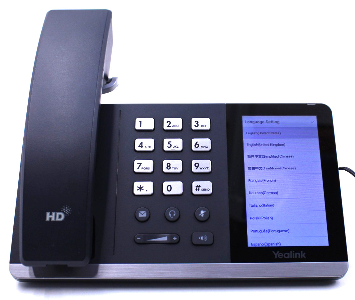Yealink T55A Touchscreen Smart Business Phone w/ Handset & Stand & Power Adapter