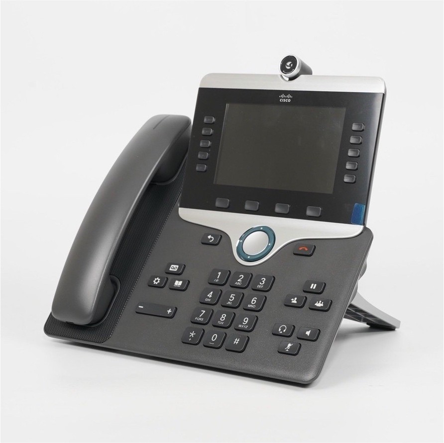 Cisco CP-8845 IP Phone Video Camera Speakerphone PoE Wideband Audio Black Silver