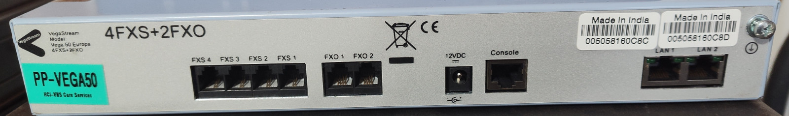 Sangoma Europa Vega 50 4x FXO and 2x FXS SIP Gateway