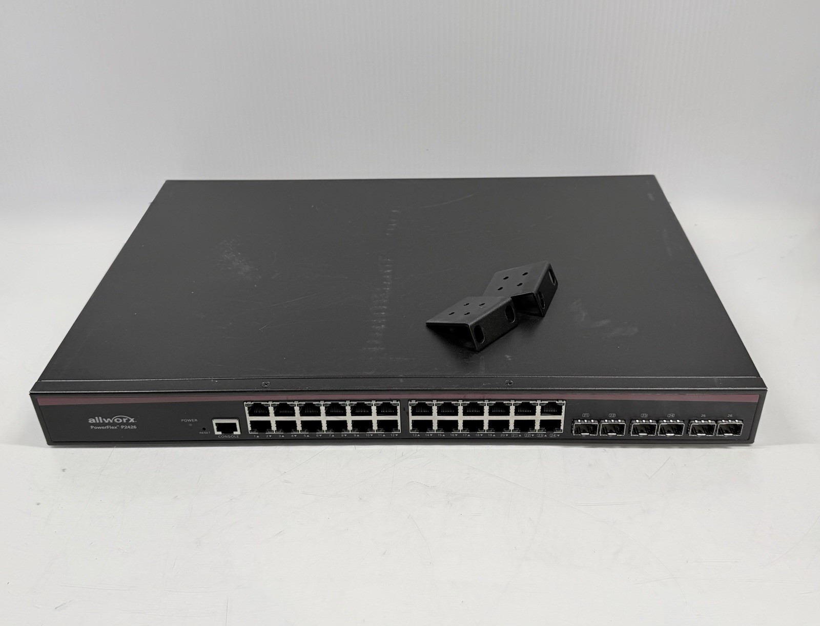Allworx PowerFlex P2426 20-Port PoE Gigabit Switch Rack mounts