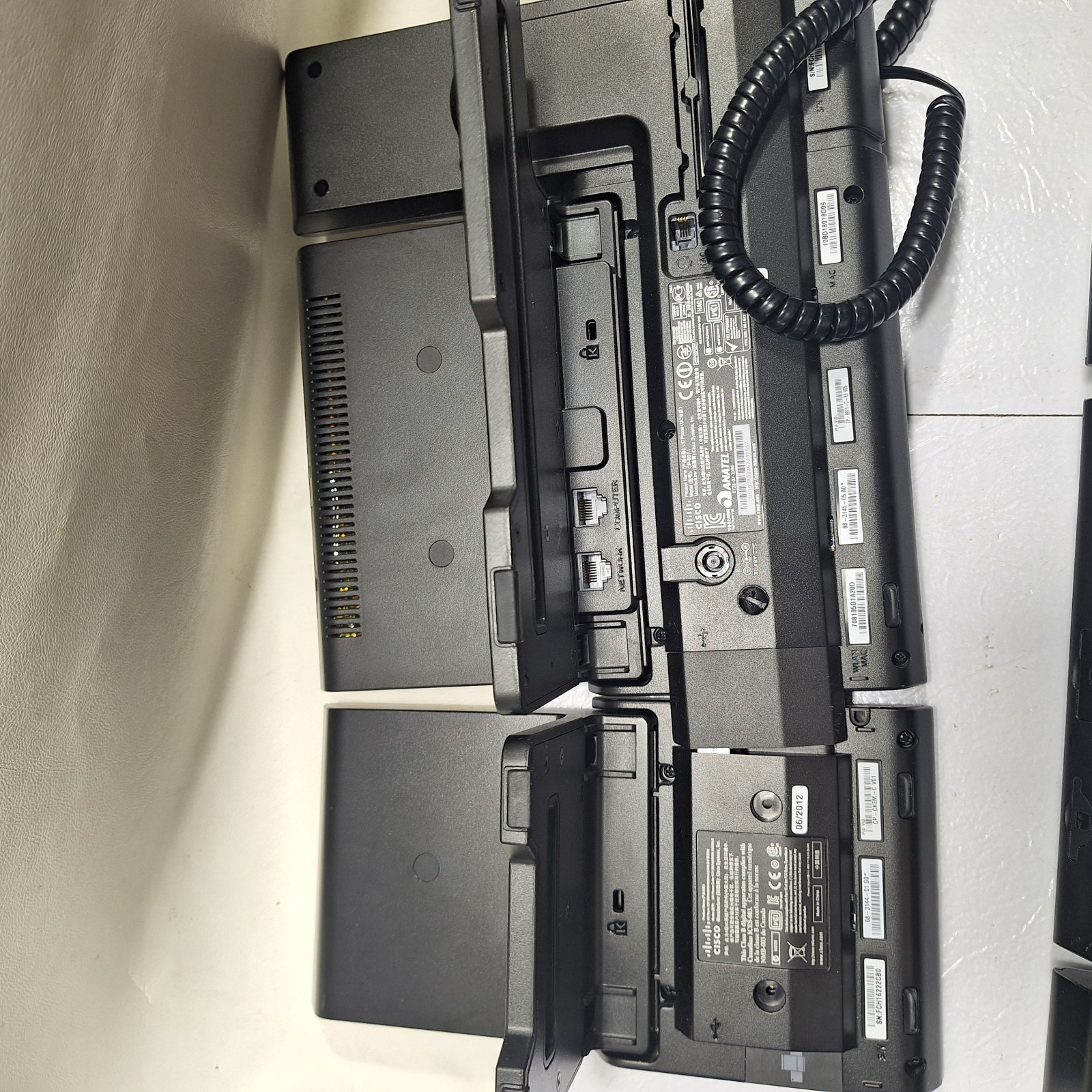 Lot (5) Cisco CP-9971-K9 VoIP IP Phone w Stand, Camera/ Handset – No power cord
