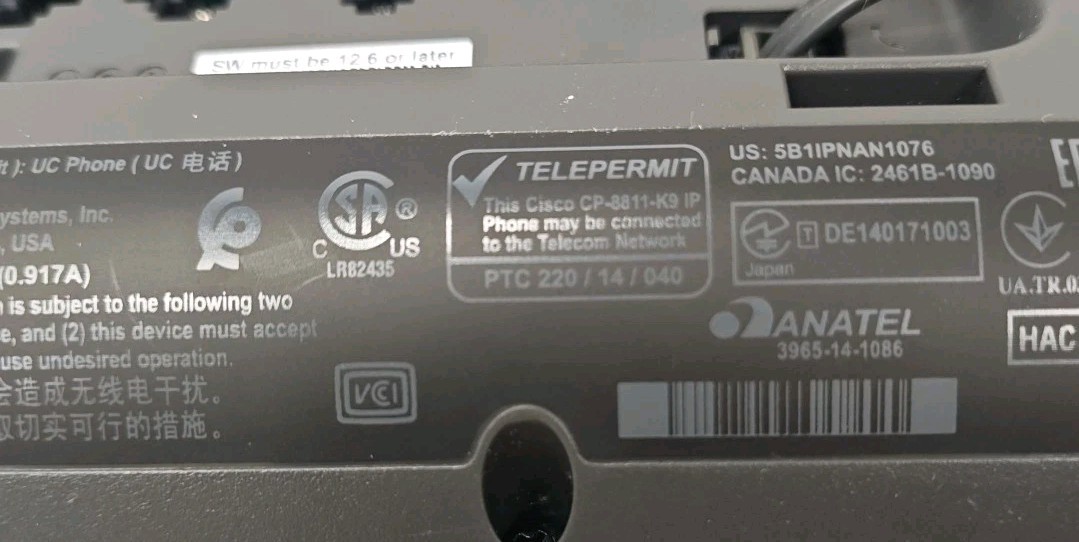 Cisco CP-8811-K9 IP VoIP Phone 8811 Series Phone