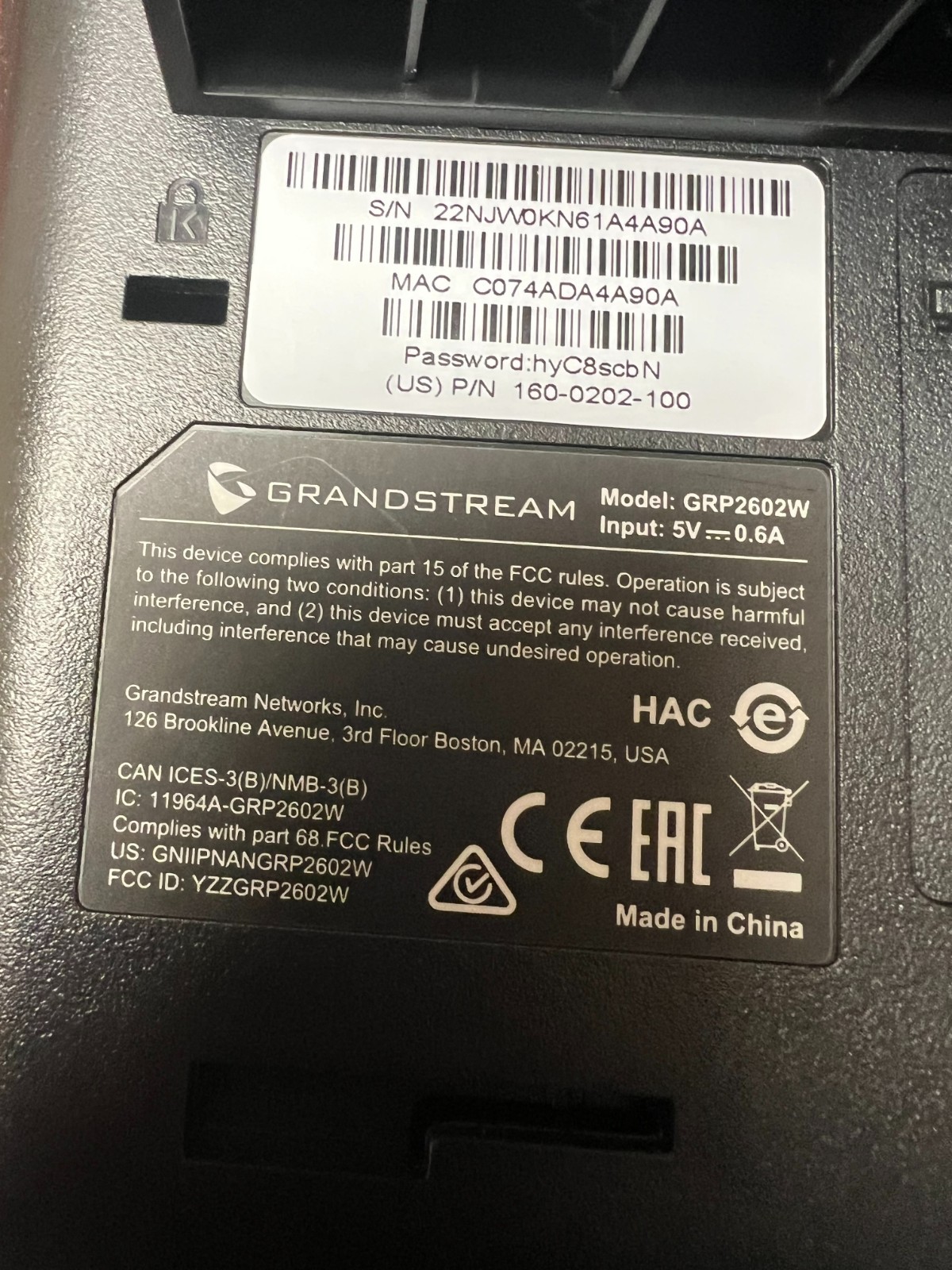 Grandstream 4 SIP Dual-port Ethernet Digital IP Phone w/ 2.4″ LCD Display, Black