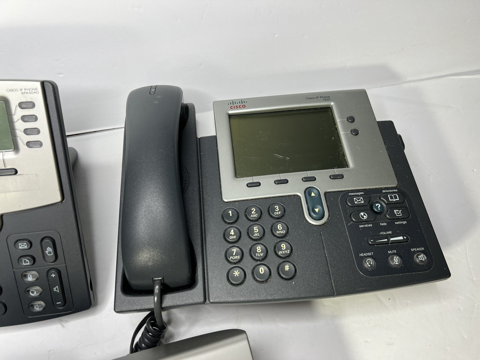 4 pc lot 2 Cisco CP-7940G 7940 SIP IP Phone PoE Bulk + 2 SPA564G Telephone