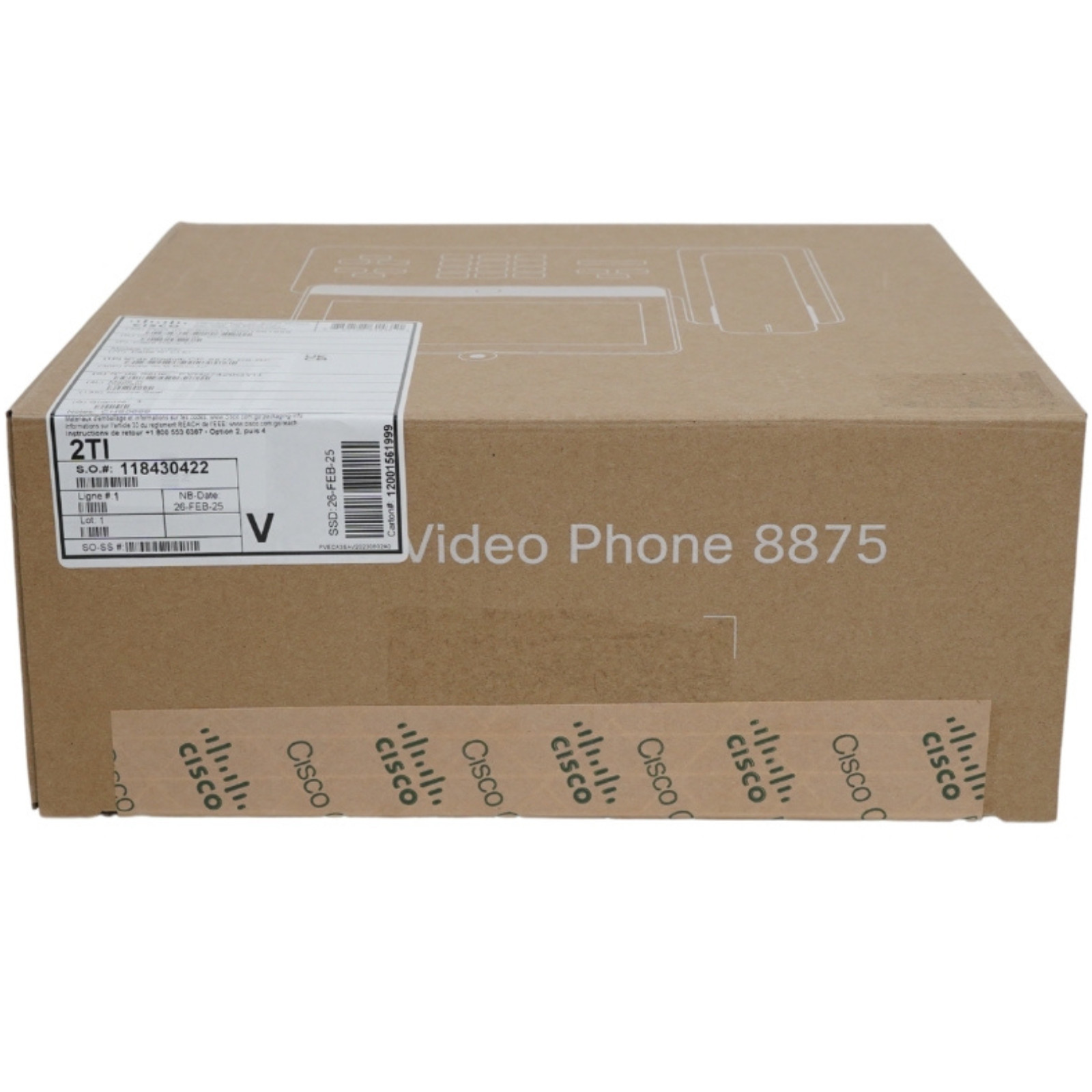 Cisco CP-8875-K9 Video Phone 8875 IP Desk Phone Bluetooth Wi-Fi 2 Year Warranty