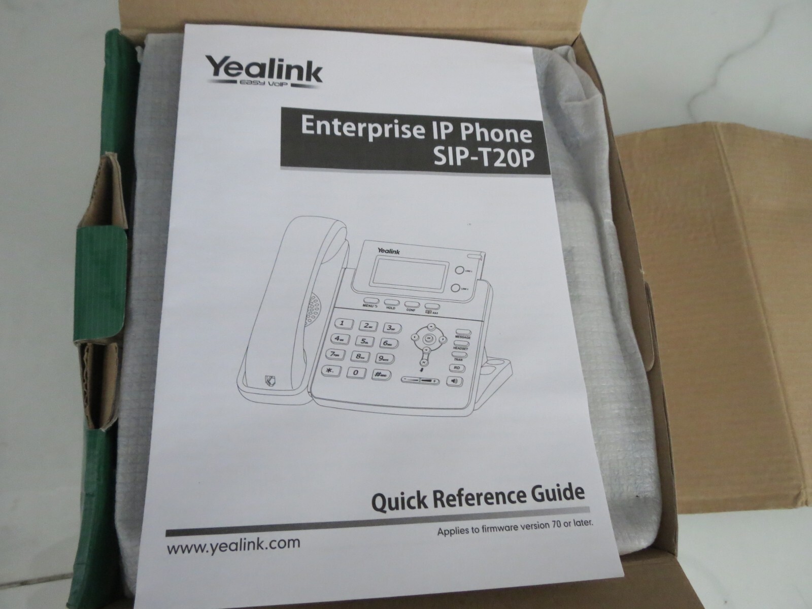 New Yealink SIP-T20P Two Line IP Enterprise HD Phone Open Box