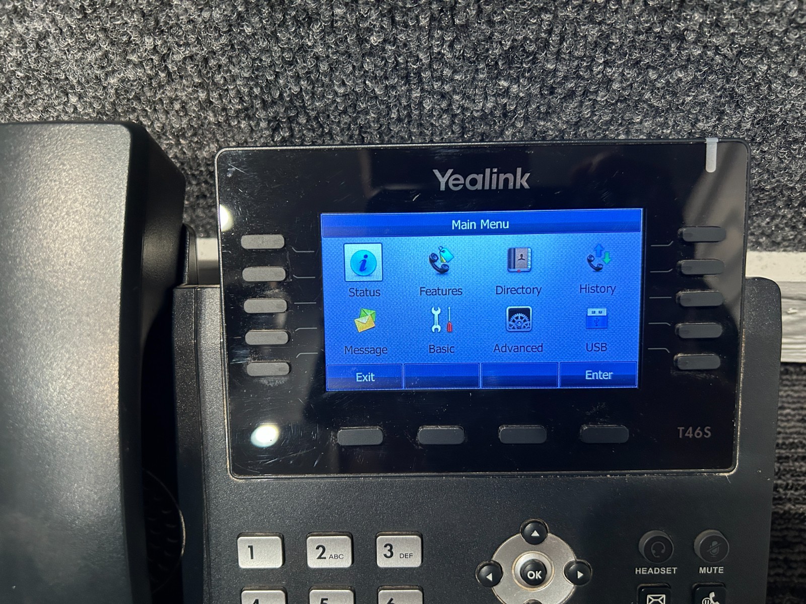 Yealink SIP-T46S IP Phone – Black – VOIP Desk Phone – Used, Good Condition