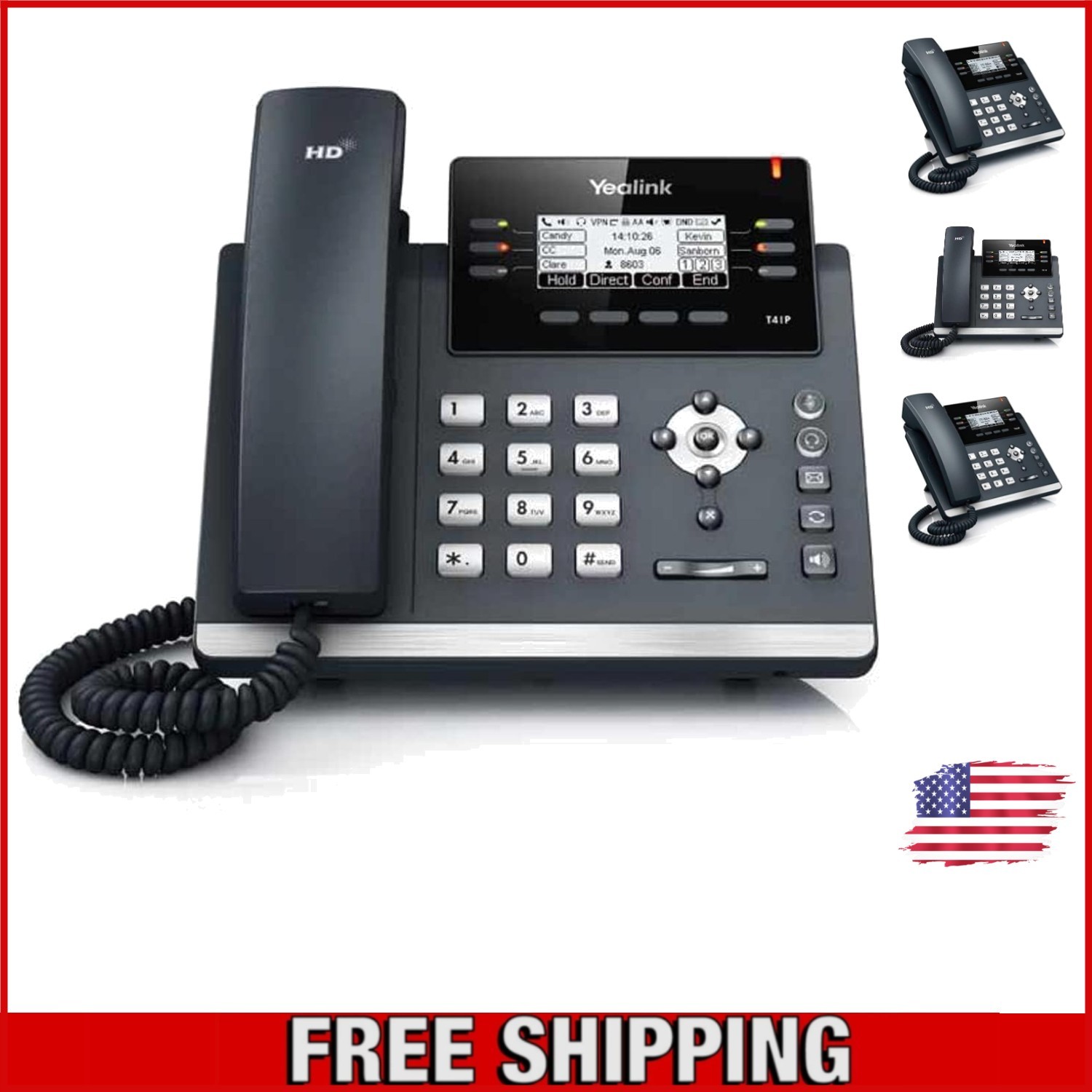 Business-Class SIP-T41P Phone – Multiline Operation & Programmable Keys