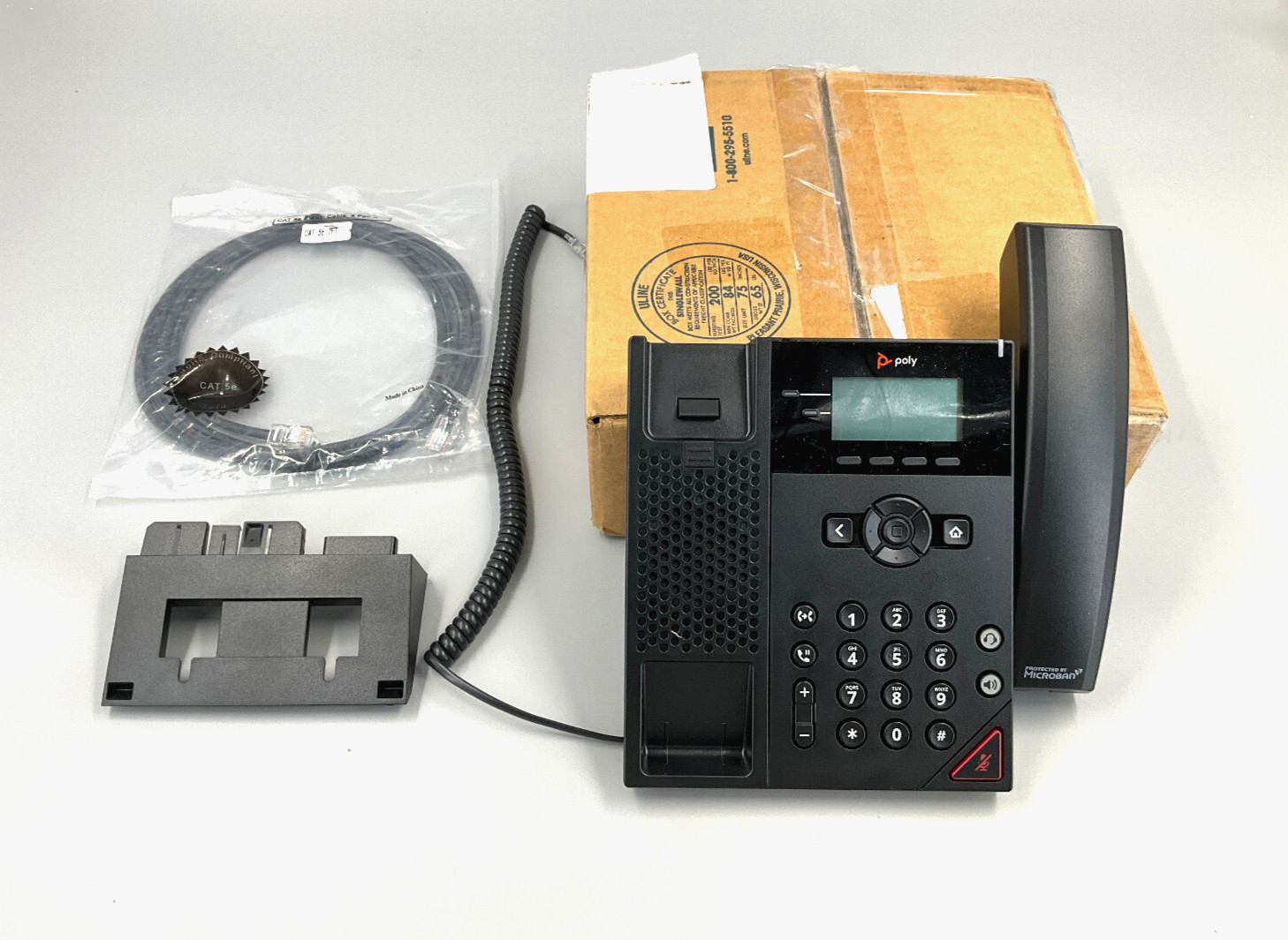 *AS IS* Polycom VVX 150 VoIP Desktop IP Phone Black NO PoE (READ)