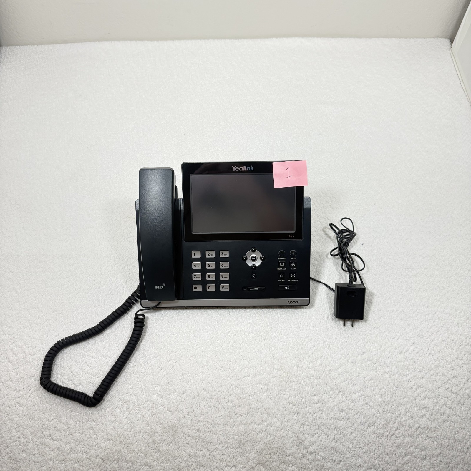 Lot of 3 Yealink T48S Gigabit IP Business Phones w/ Power Adapters Tested