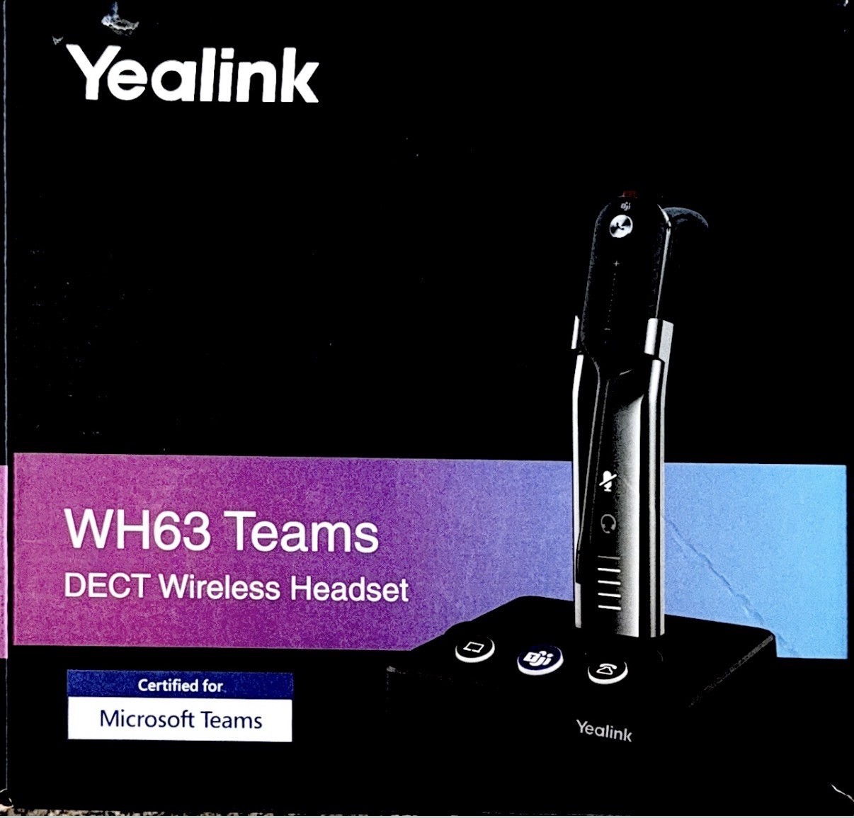 YEALINK WH63 DECT Wireless Headset Noise Cancelling USB Teams Certified Sealed
