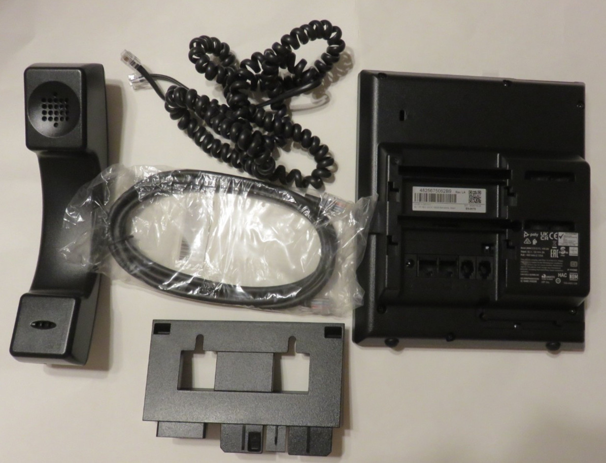 Poly VVX 250 IP Phone Corded Desktop Wall Mountable Black 89B62AA NEW Open Box!!
