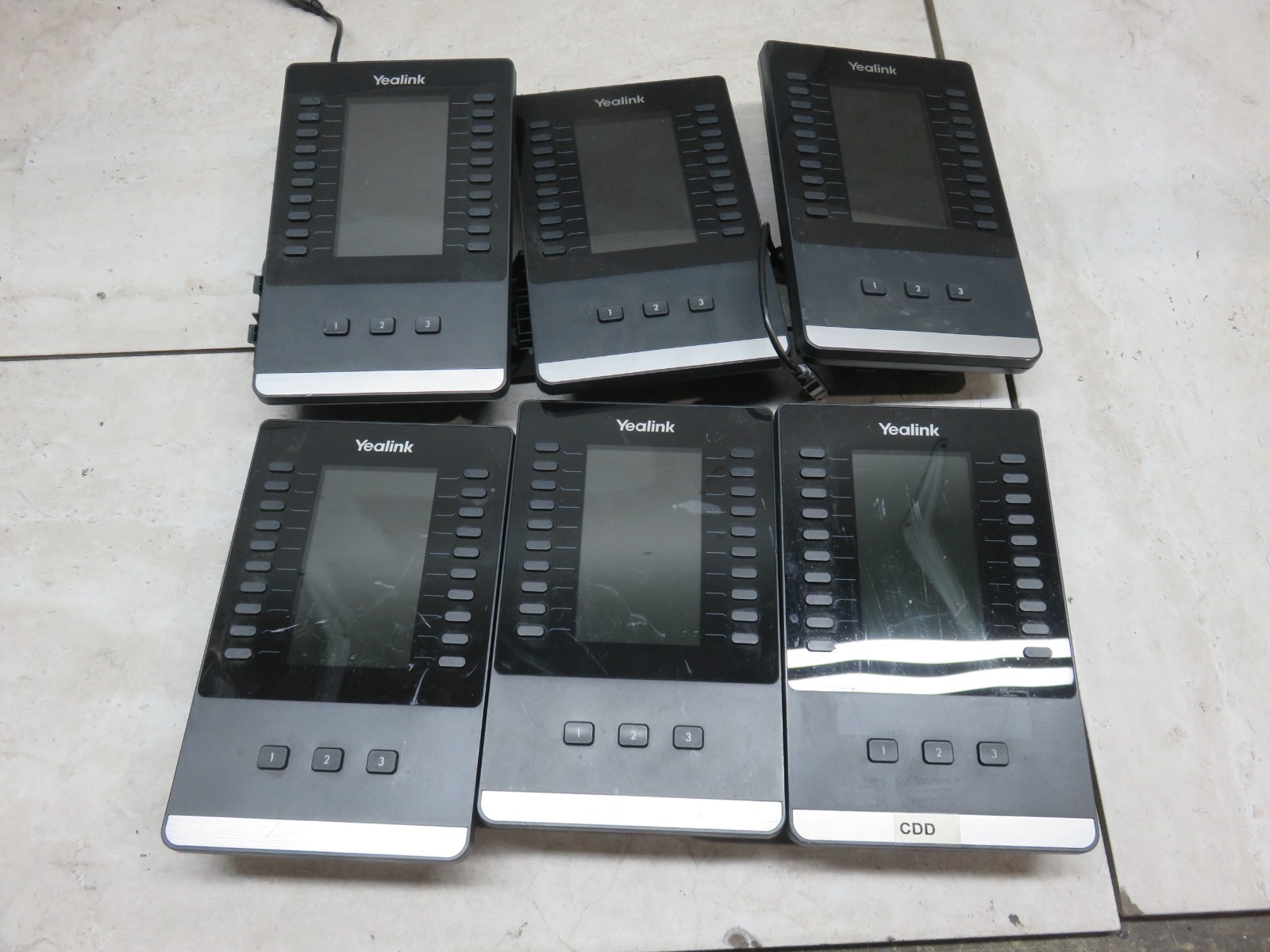 LOT OF 6 Yealink EXP50 EXP43 Color-Screen Key Expansion Module