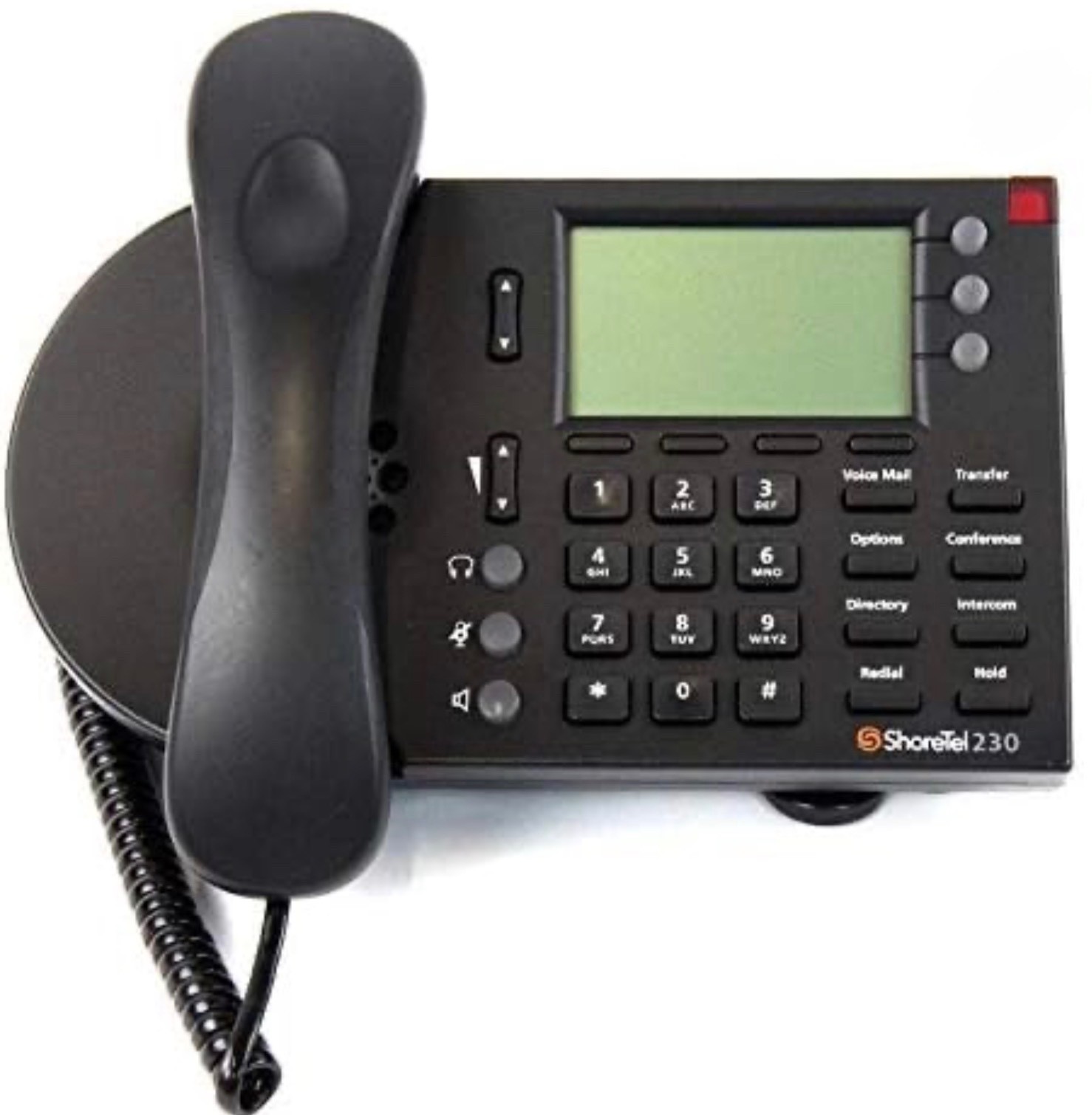 REF “A’ STOCK – ShoreTel IP 230 10197IP POE Telephone Black W/ Stand & Handset