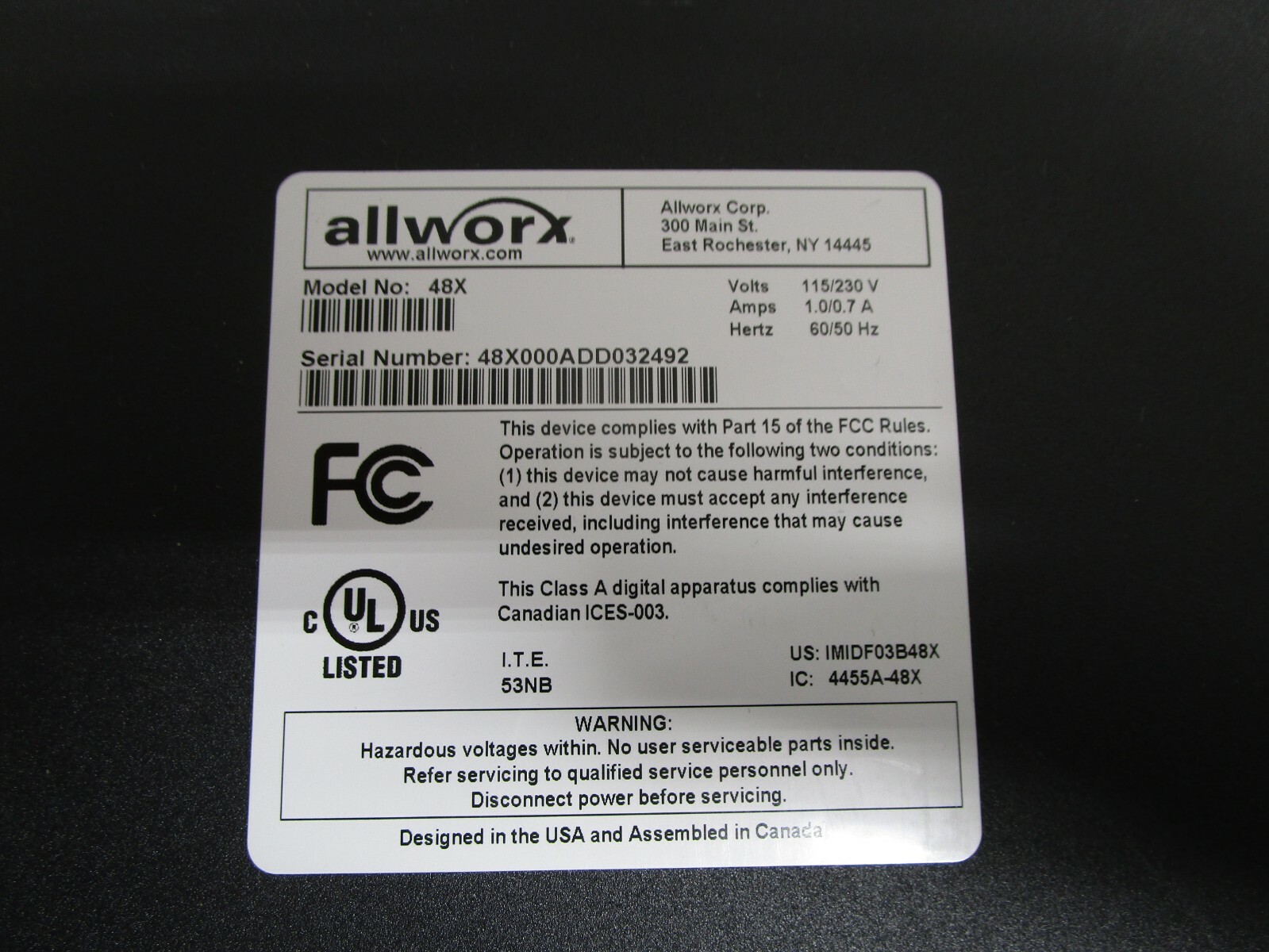 ALLWORX 48x IP Business Phone System w/ Power Cord USED SEE PHOTOS SHIPS FREE!