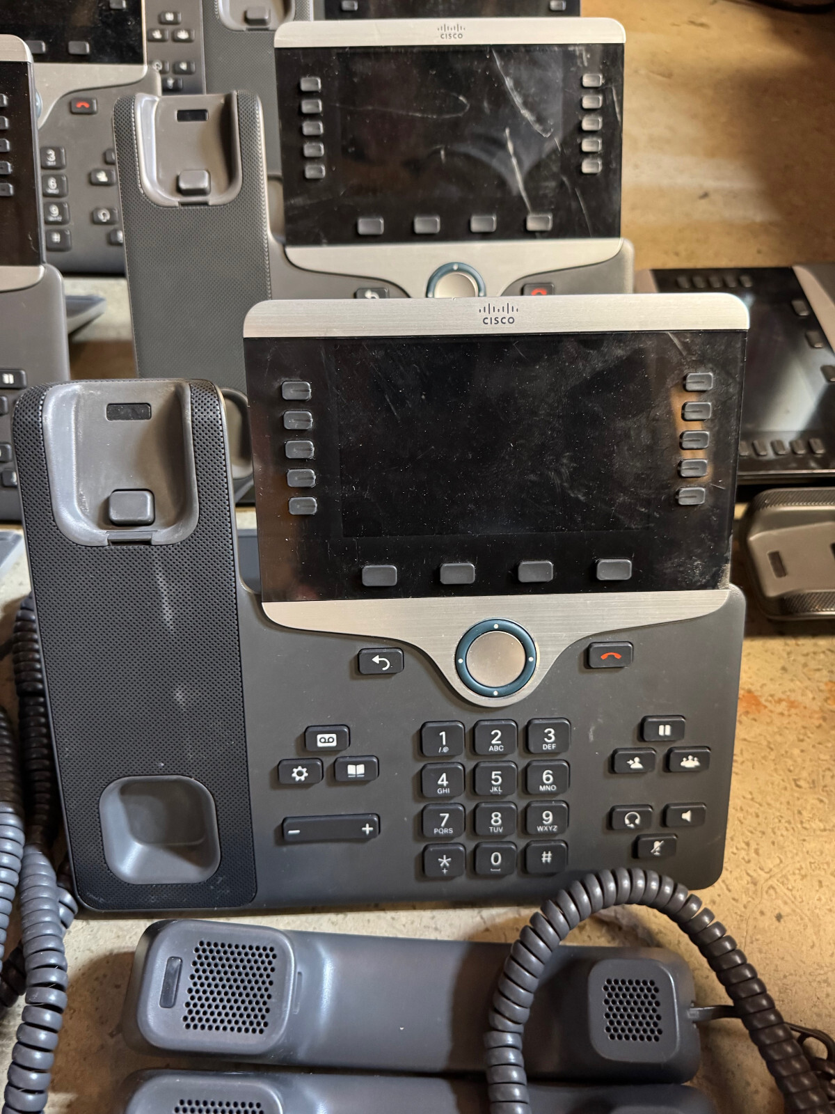 *READ* Lot of 7x Cisco 8841 – 10x handset, 6x stand, 5x psu CP-8841-K9