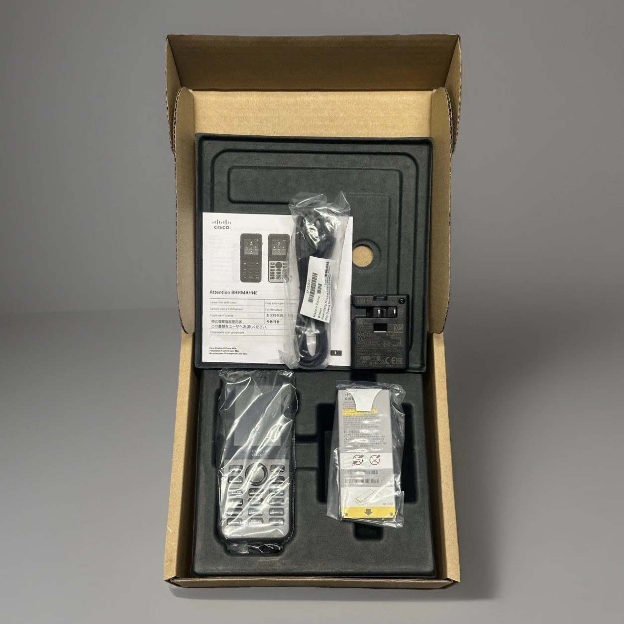 NEW Cisco CP-8821-K9 Wireless VoIP PHONE+BATTERY+CHARGER+CABLE Free Shipping!!!