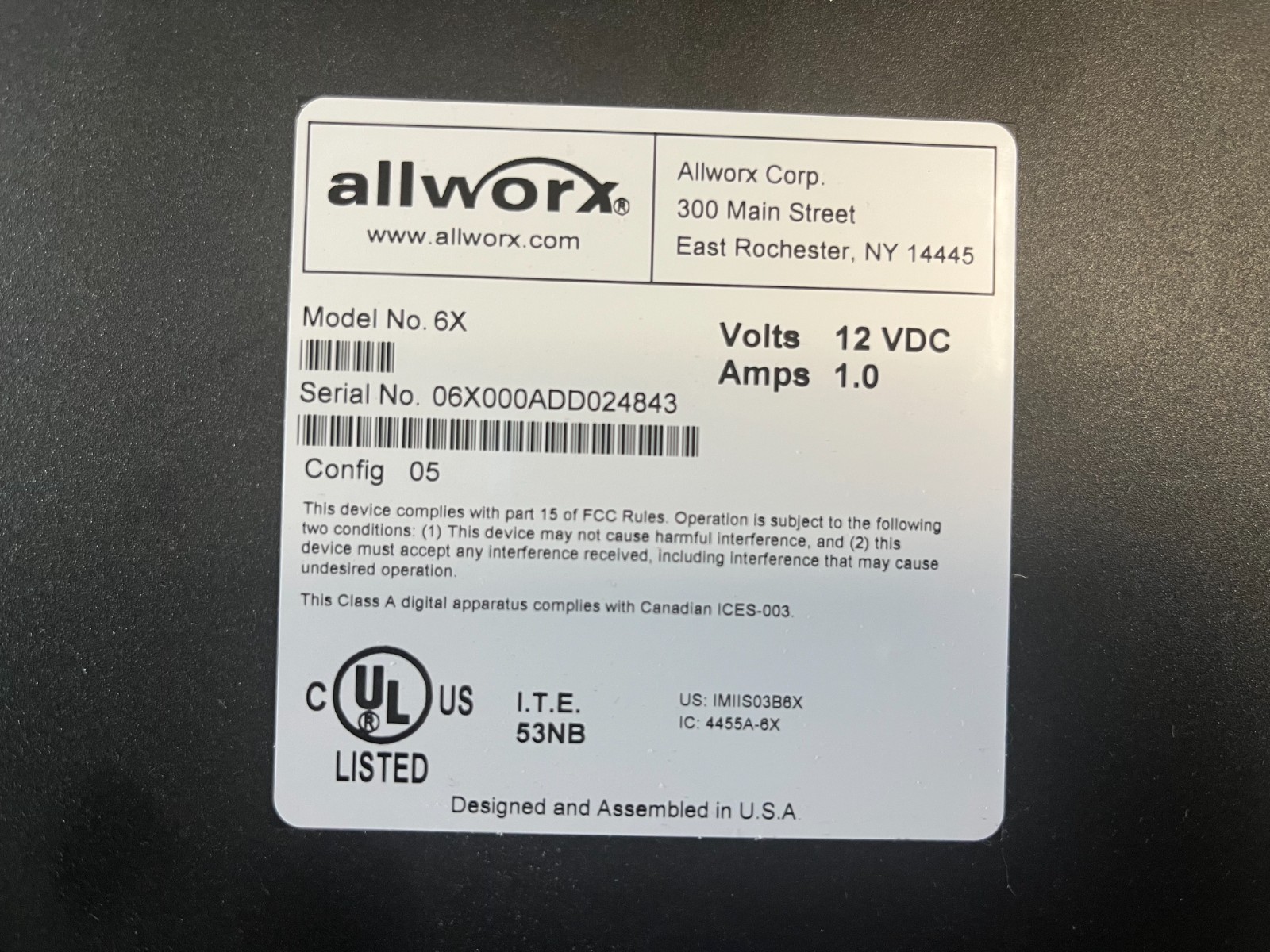 AllWorx 6X VoIP Phone Network Service w. power supply and 11 phones included!