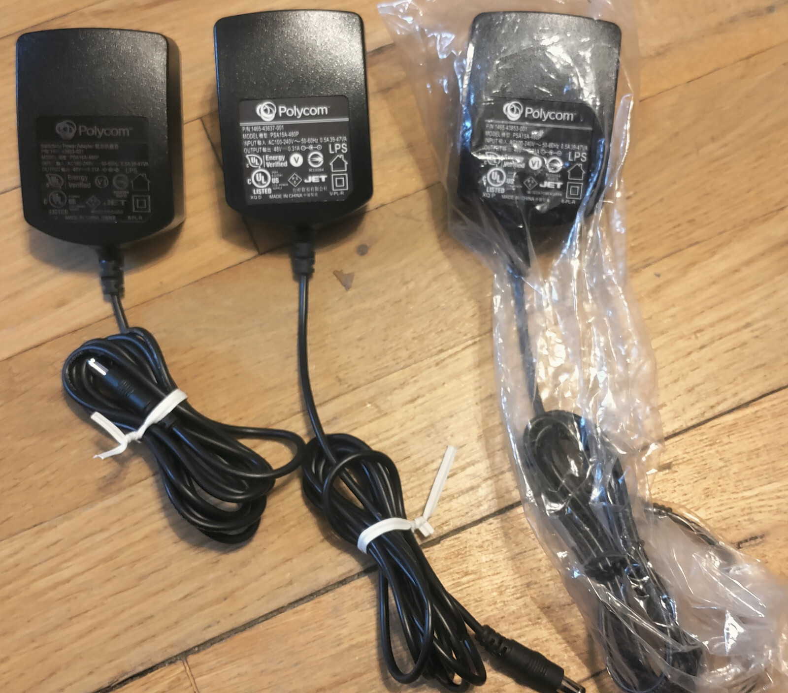 5 Genuine Polycom PSA15A-480P 48V AC Power Adapter 1465-43853-001, 1465-43637