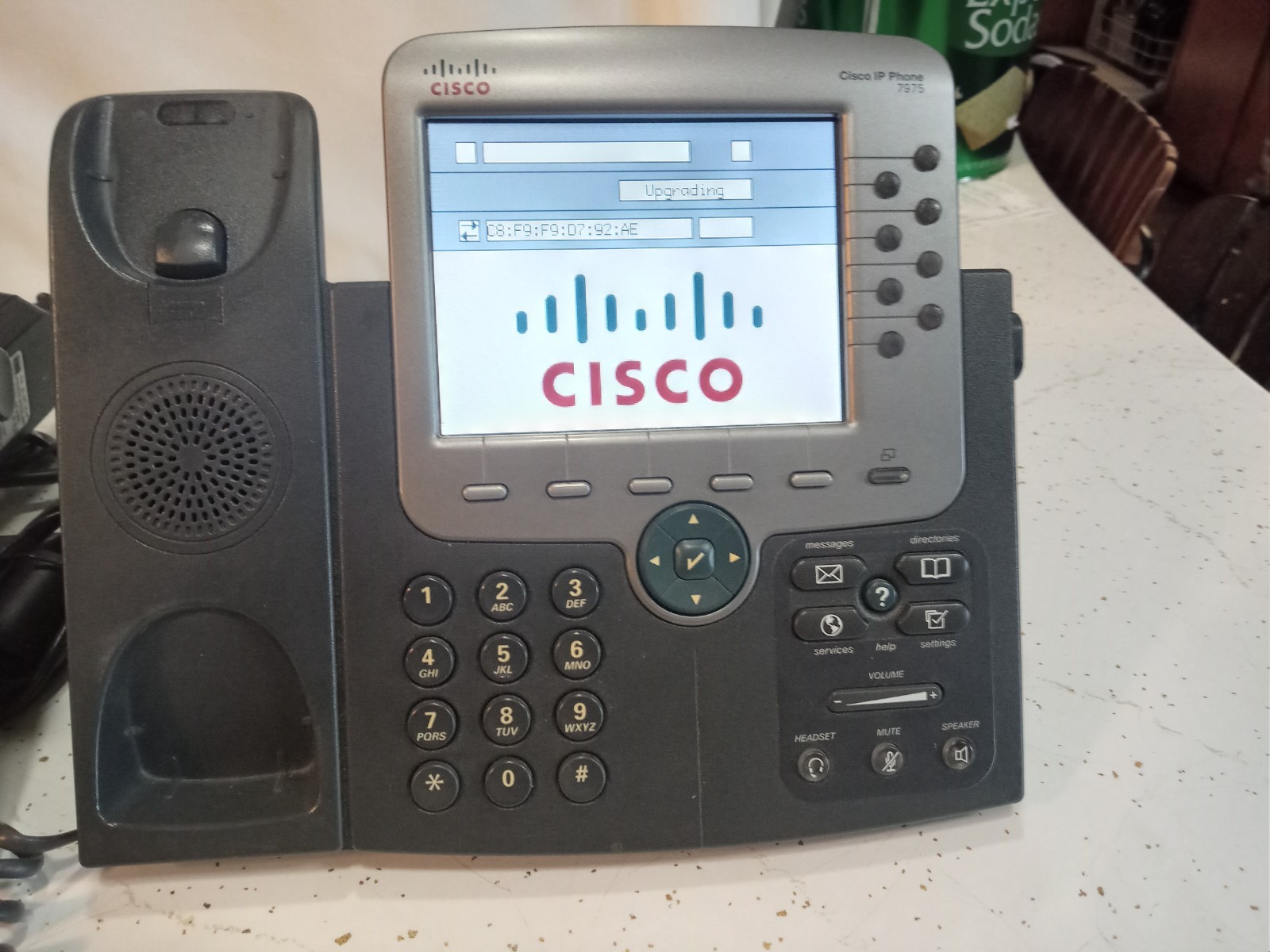 CISCO CP-7975G 7975G VOIP IP Office Phone (Lot of 2 phones and power cords)