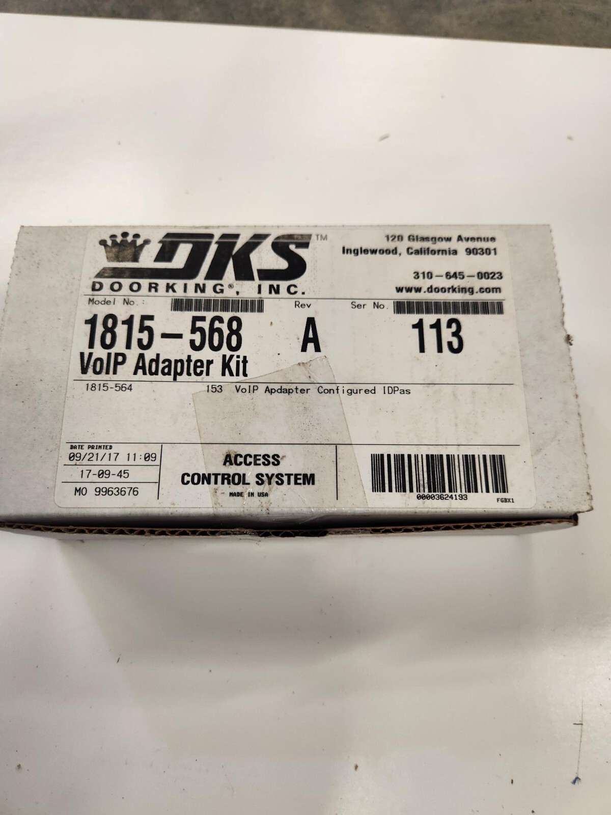 DKS 1815-568 Voip adapter kit Doorking access