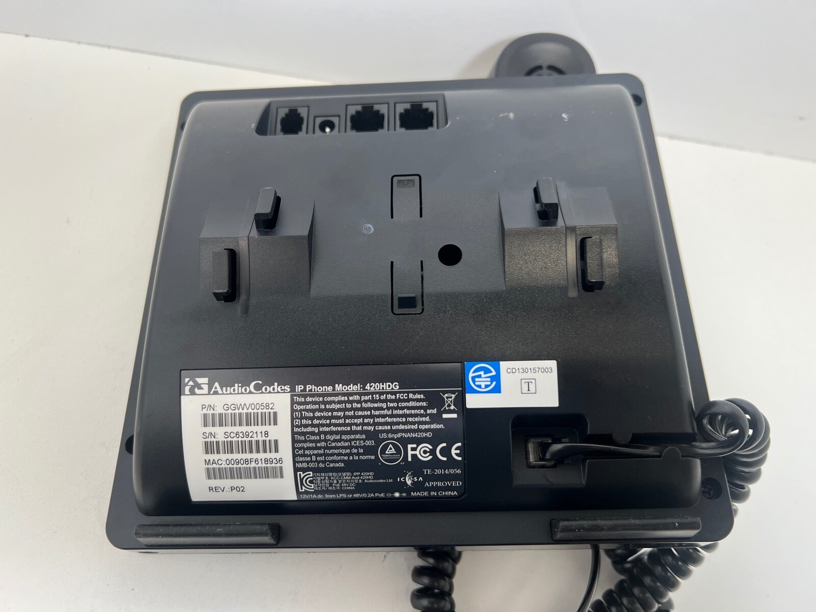 Audiocodes 420HD Business Telephone IP Phone Model : 420HDG