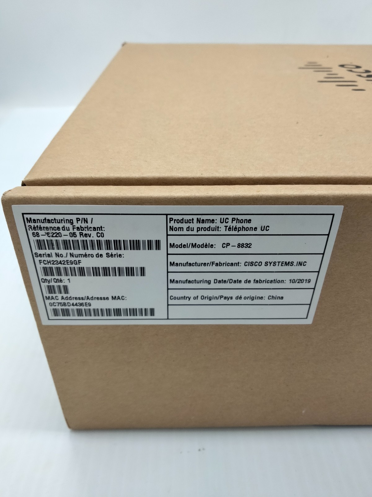 Cisco CP-8832 Conference Phone With PoE WHITE 8832 CP-8832-W-K9