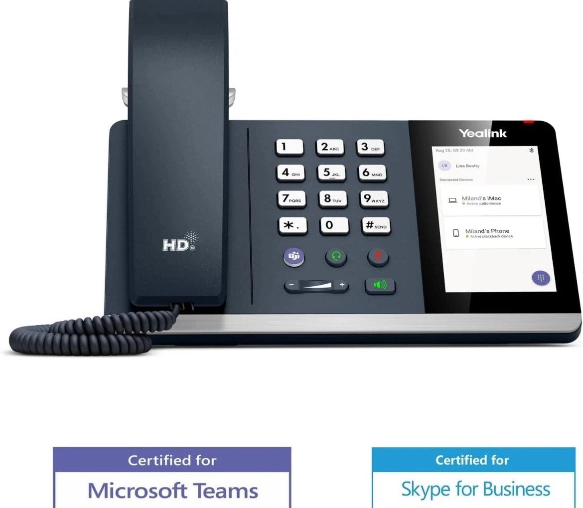 For Yealink MP50 USB Phone Handset Certified for Microsoft Teams Skype