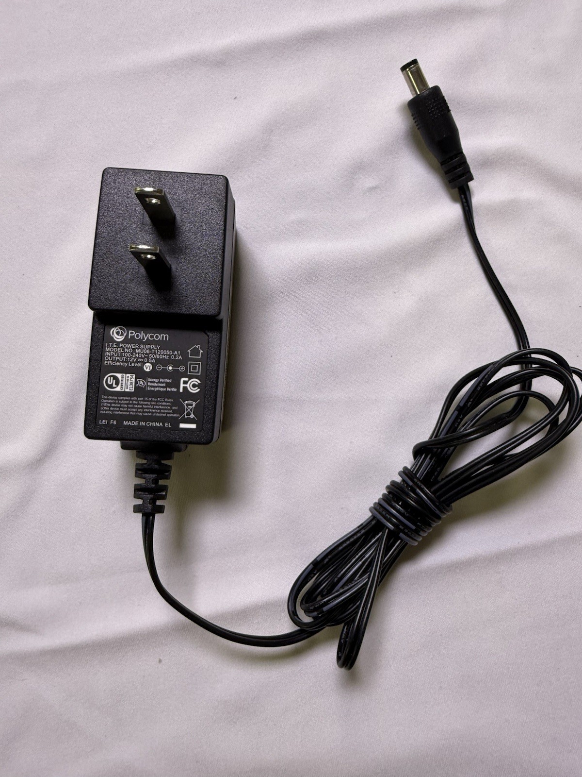 Original Polycom MU06-T120050-A1 I.T.E. Power Supply 12V 0.5A