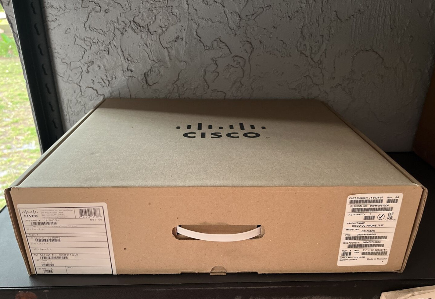 New Sealed Cisco CP-7937G Polycom Technology IP Unified Conference Phone VolP