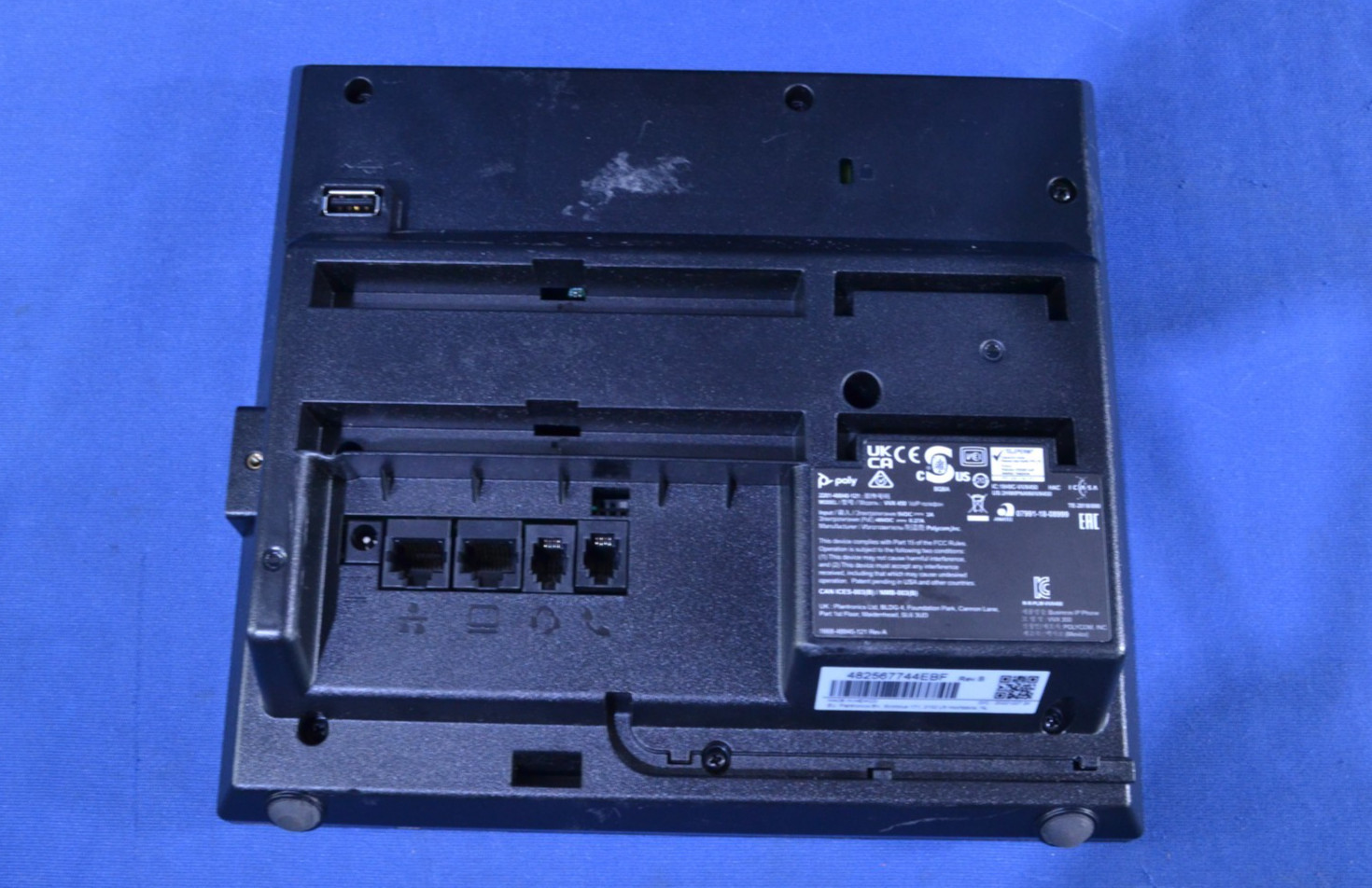 Lot of 4 Poly VVX 450 12-line Desktop IP Phone (J031201)